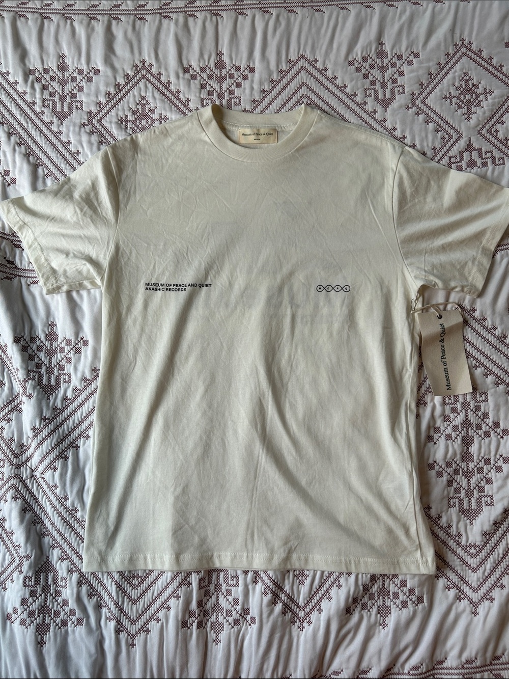 Museum Of Peace and Quiet Bone Short-Sleeve Logo Tee